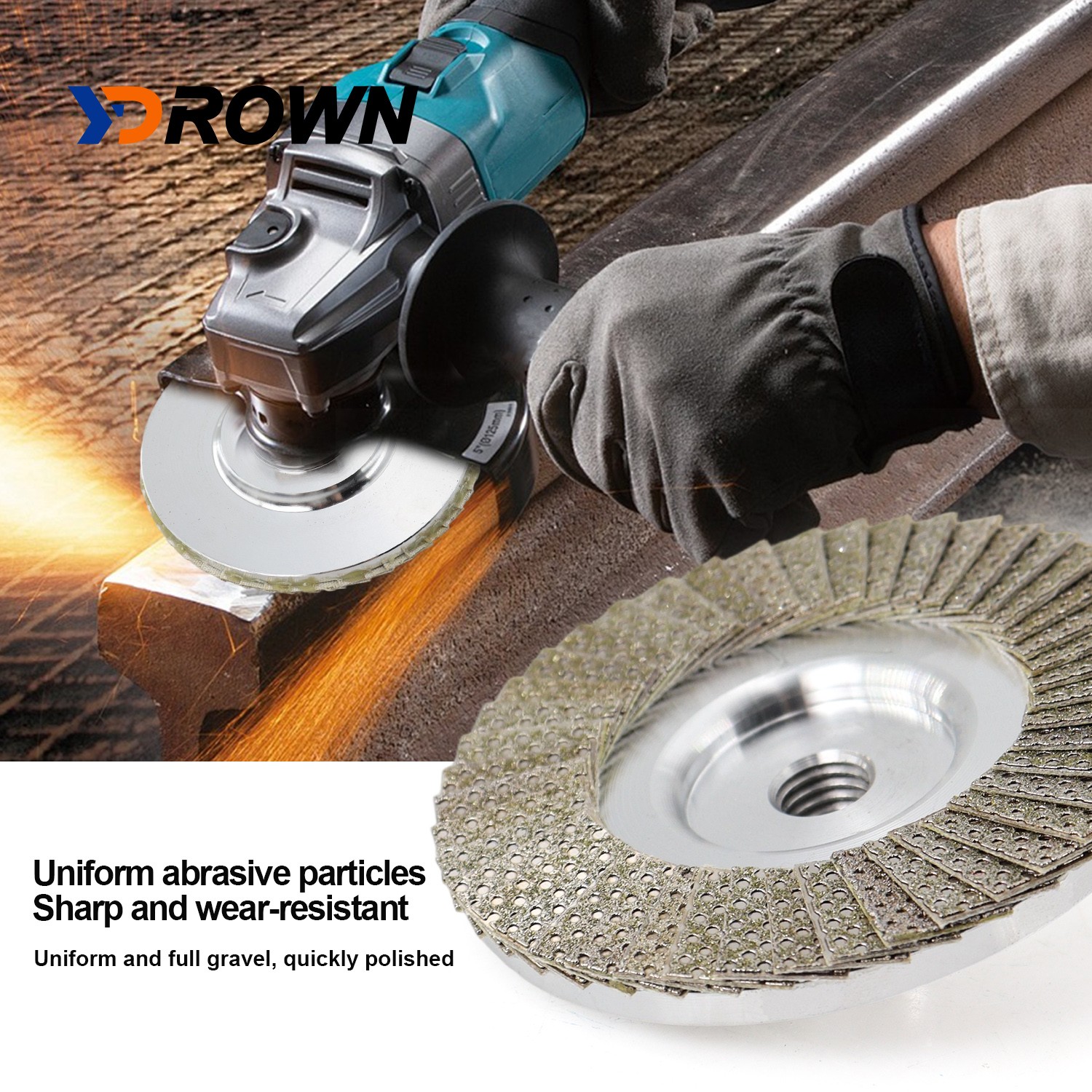 4″Diamond Flap Disc Cup Wheel Coarse with 5/8-11 or M14 Thread for Stone Sanding