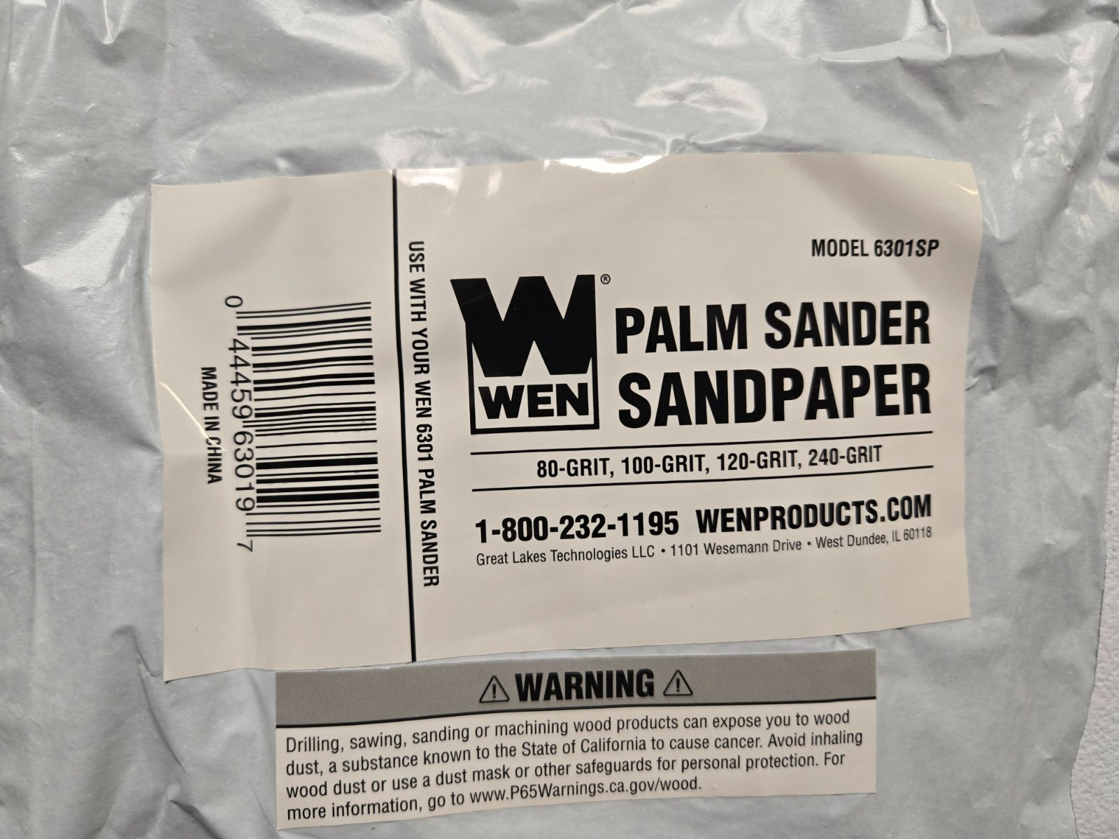 WEN 4 PACKS 6301SP Palm Sander Sandpaper 12 Pack Assorted 80, 100, 120 Grit