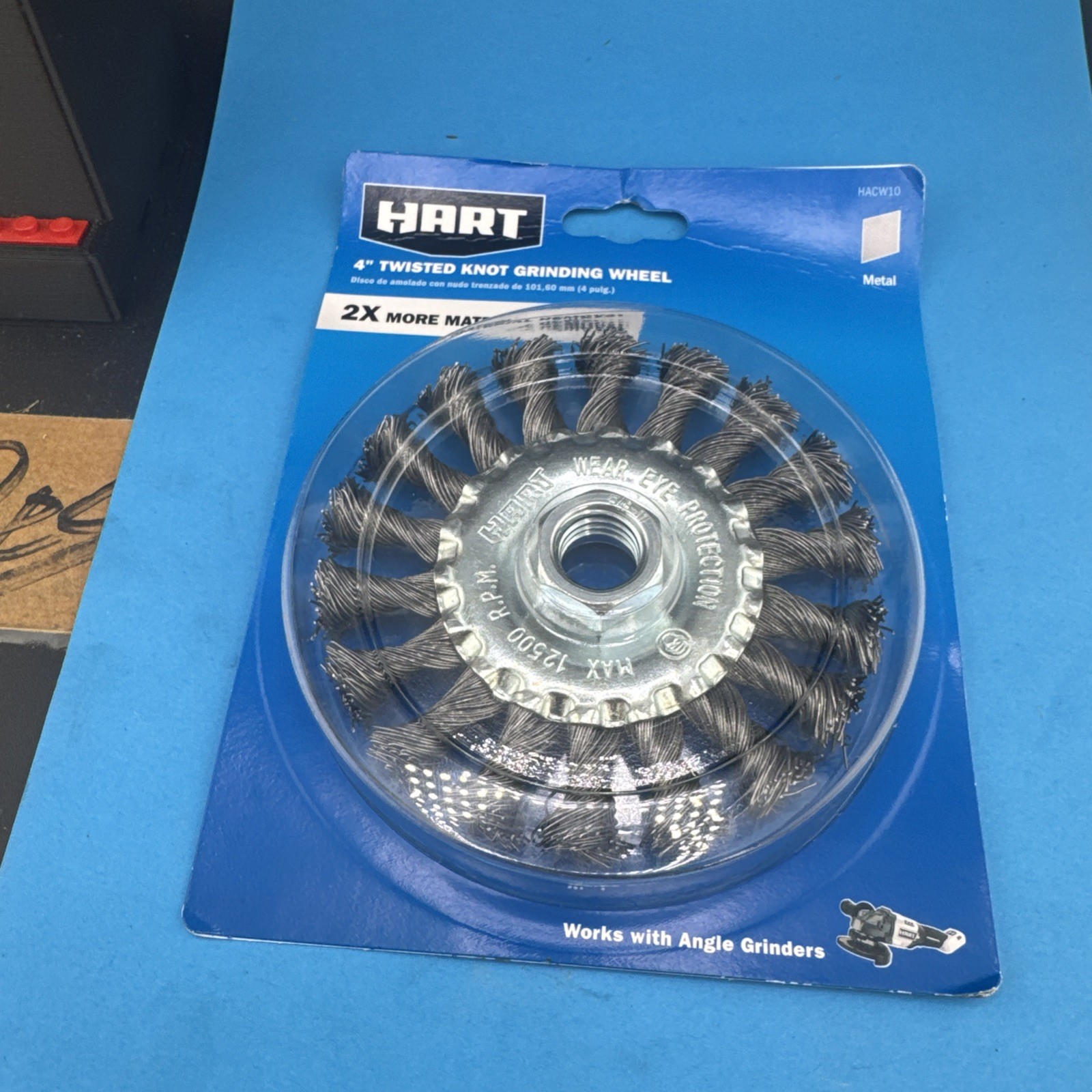 HART 4-inch TWISTED KNOT GRINDING WIRE WHEEL Rust Paint Removal ANGLE GRINDERS