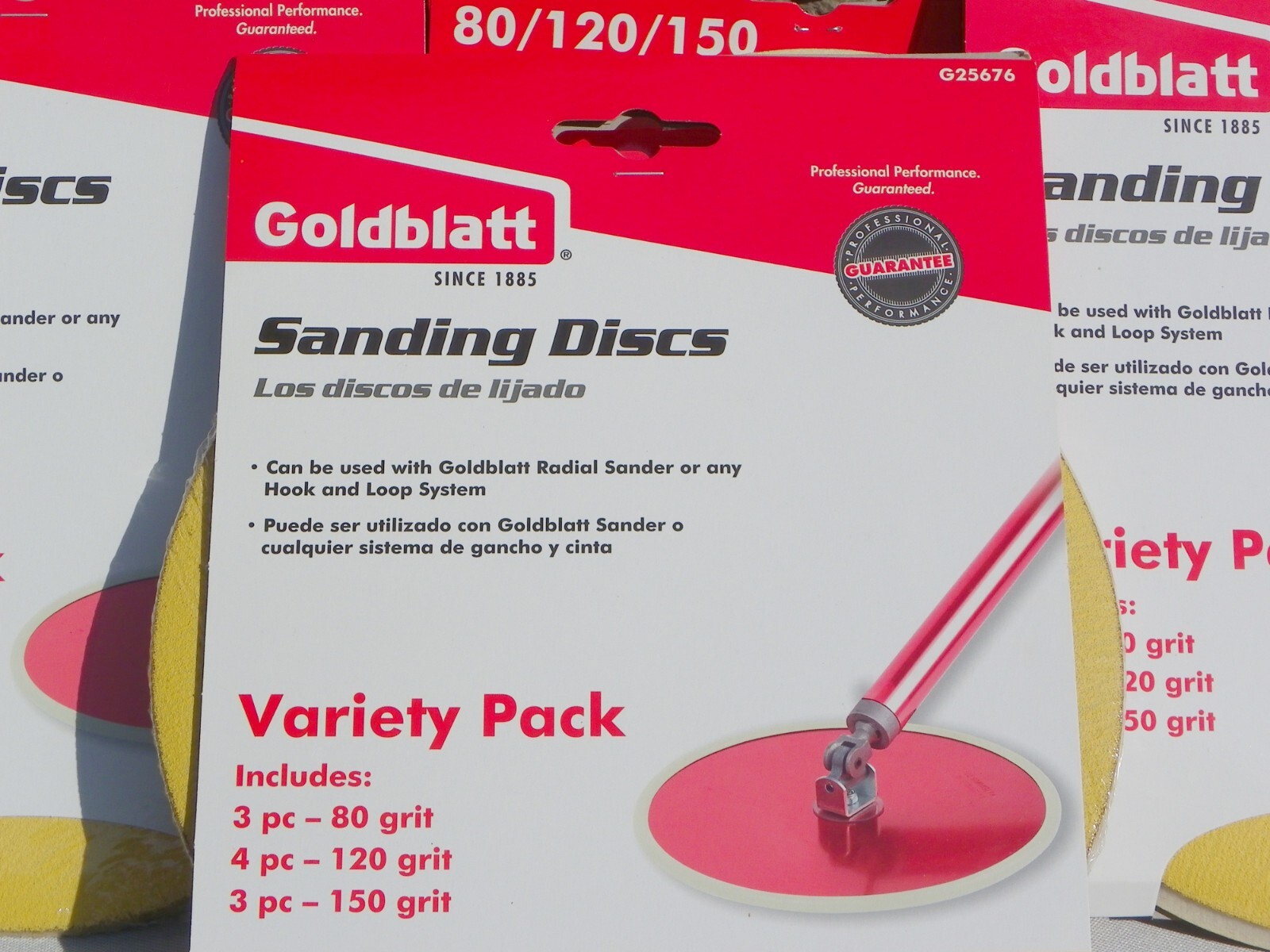 Goldblatt G25676 Radial Sanding Disc 9″ Variety Packs ~ 4 Pack USA Seller