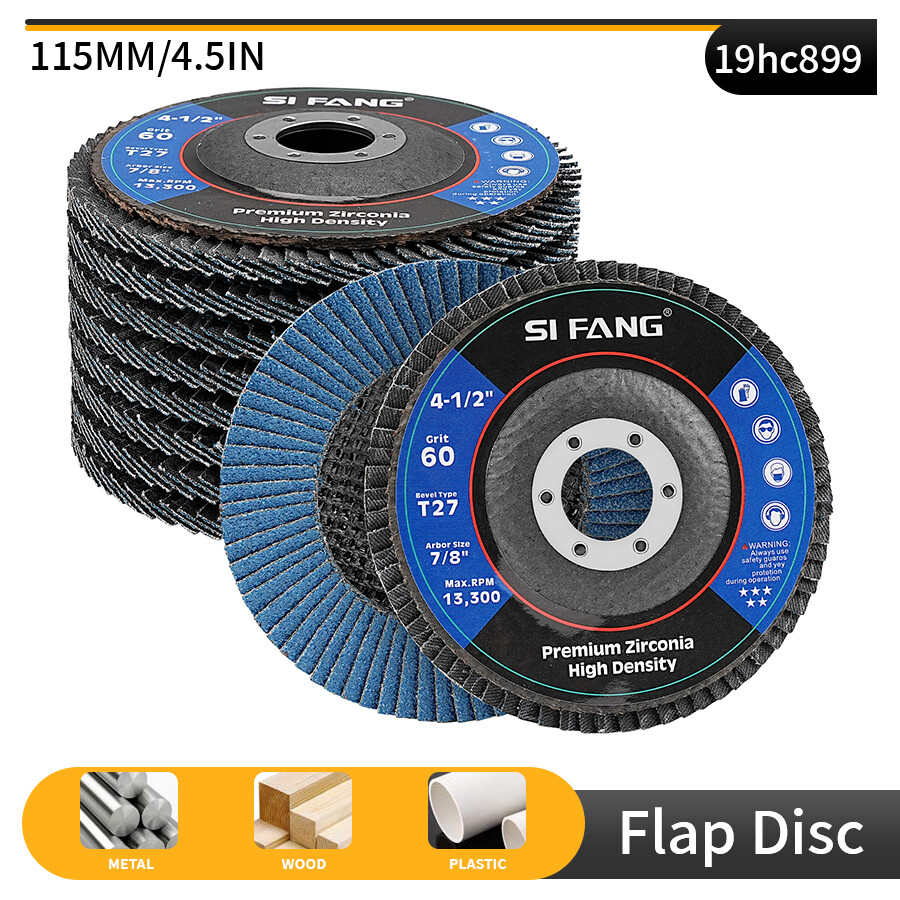 10PCS 4-1/2″ Flap Disc 60 Grit 4.5″ x 7/8″ Angle Grinder Sanding Grinding Wheels