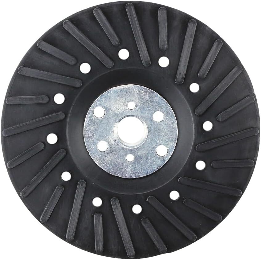 2 Pack – 5″ x 5/8″-11 Resin Fiber Disc Backing Pad w/ Lock Nut for Angle Grinder