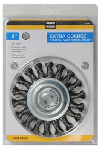Master Mechanic 307249 4″ Knotted Standard Twist Wire Wheel Brushes – 24 Pack