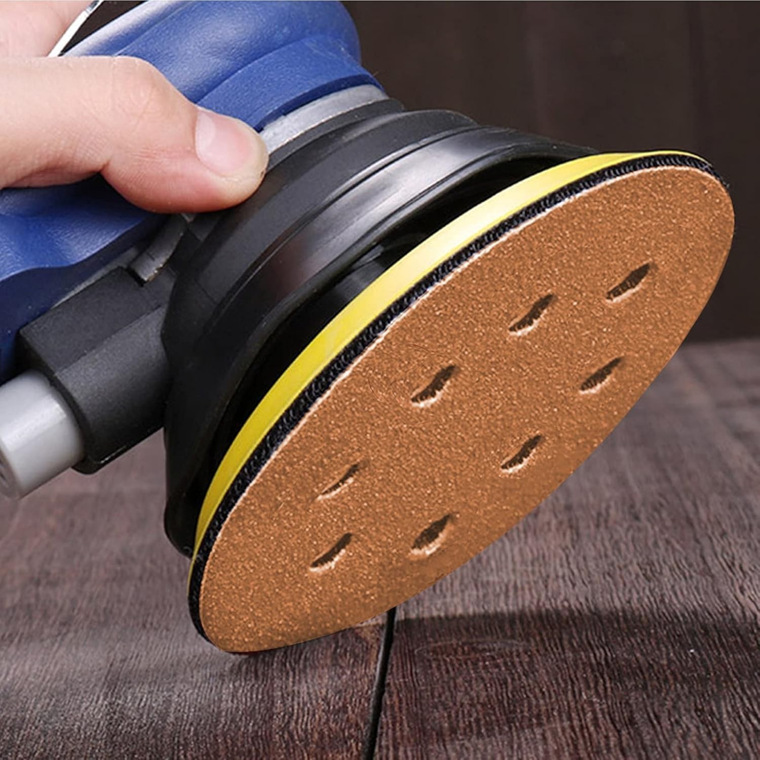 5-Inch Sanding Discs 8-Hole Aluminum Oxide Grit Set for Metal Wood Polishing