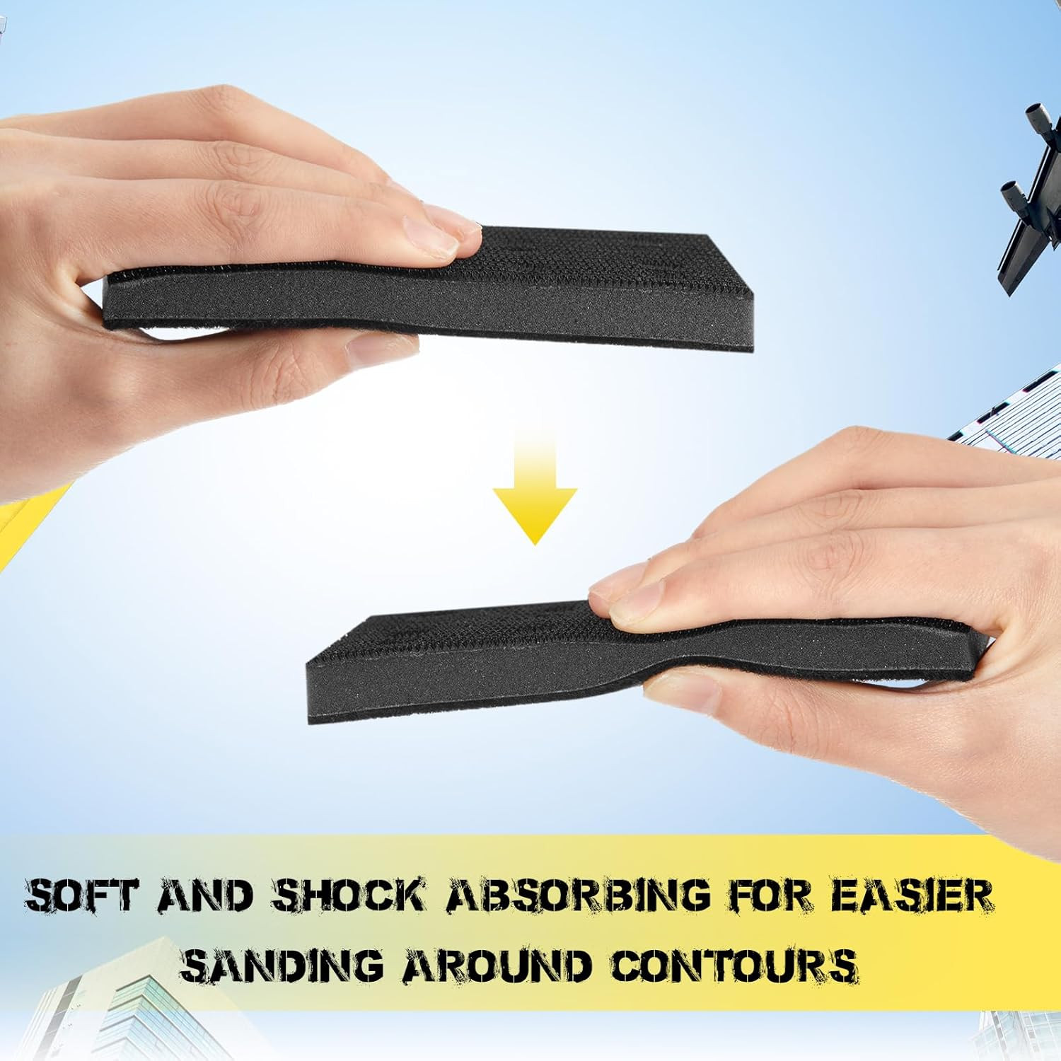 2 Pcs Soft Black Foam Sanding Pads Interface Sander Backing Pad Compatible wi…