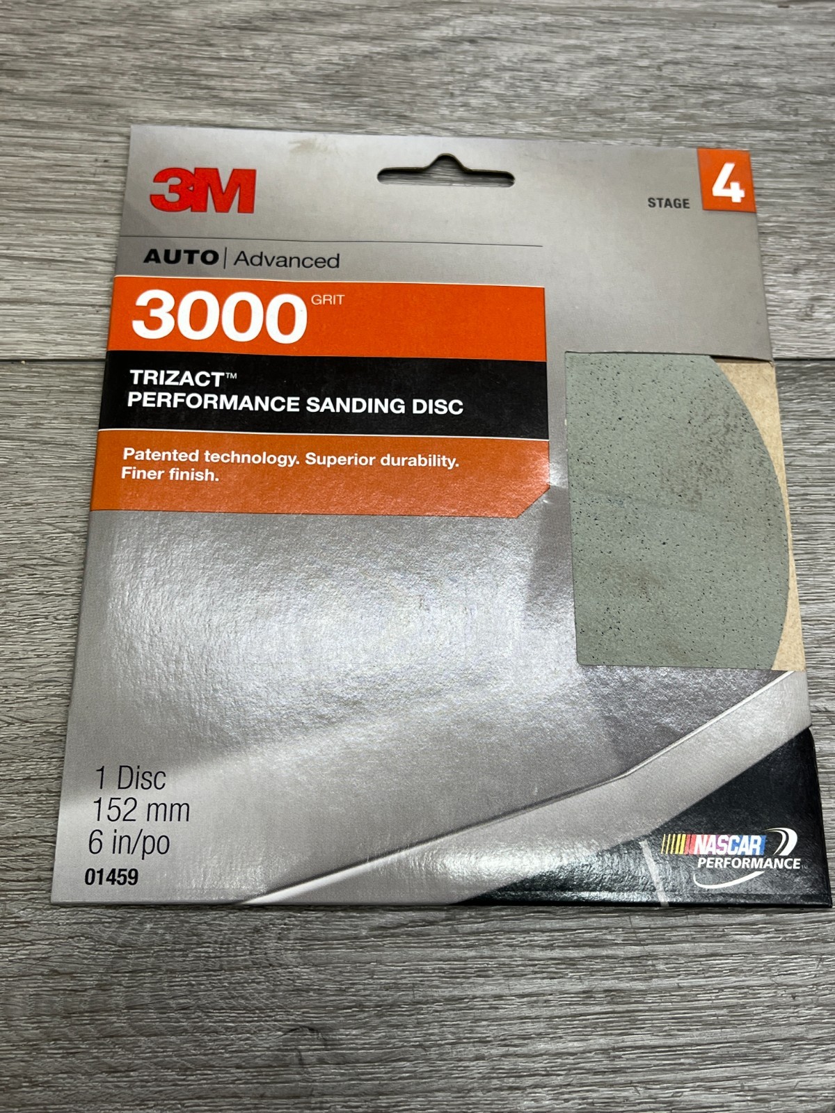 3M 01459 Trizact Performance Sanding Abrasive Disc, 6 In, 3000 Grit (ONE DISC)