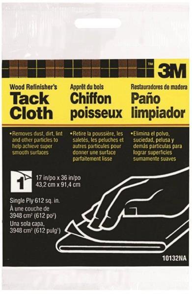 NEW 3M 10132 17″ X 36″ WOOD REFINISHER’S TACK CLOTH SINGLE PLY SALE 6430250