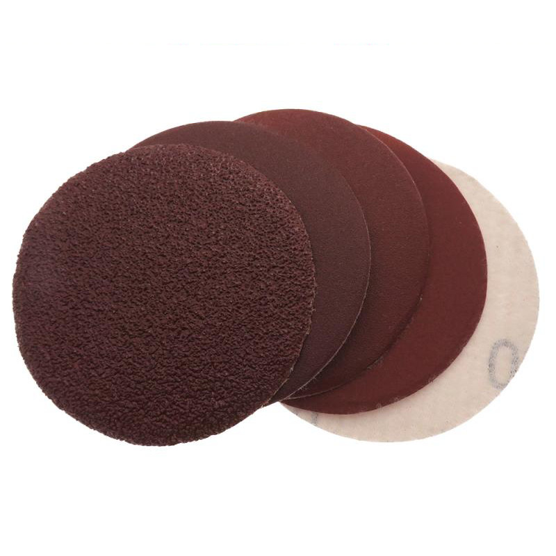 75mm-3″Inch Flocking Dry Sanding Discs Hook and Loop Sandpaper Pads Red Sand