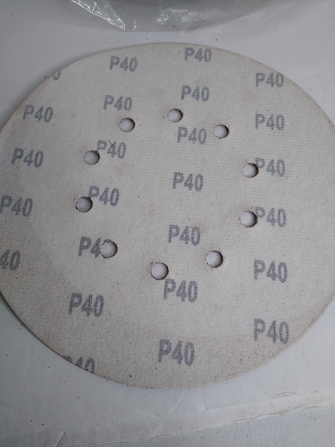 9-Inch 10 Hole 40 Grit Sandpaper 50 Pack for Sander and Finishing Aluminum Oxide