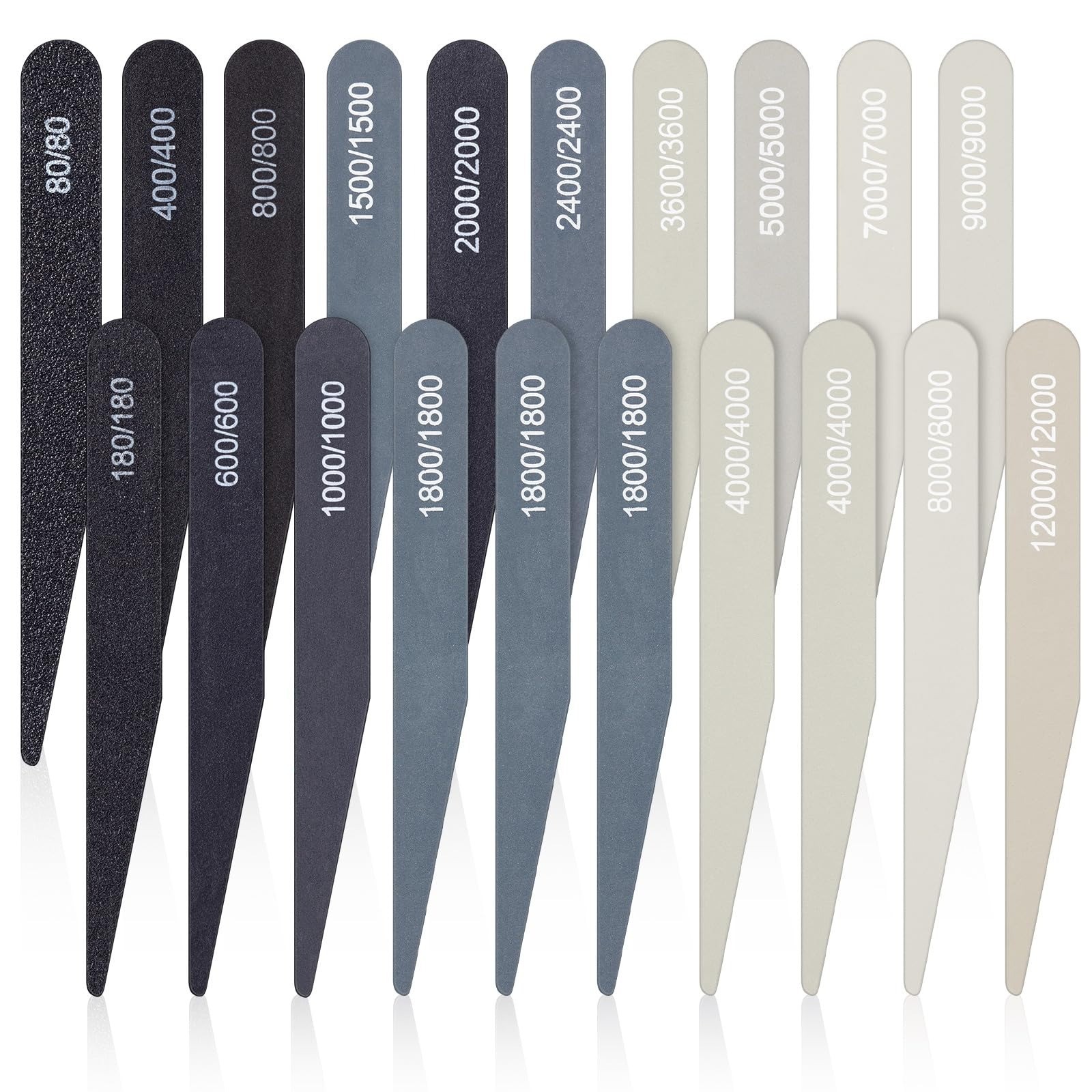 20 Pcs Sanding Sticks for Plastic Models, Wood, Metal – Assorted Grits
