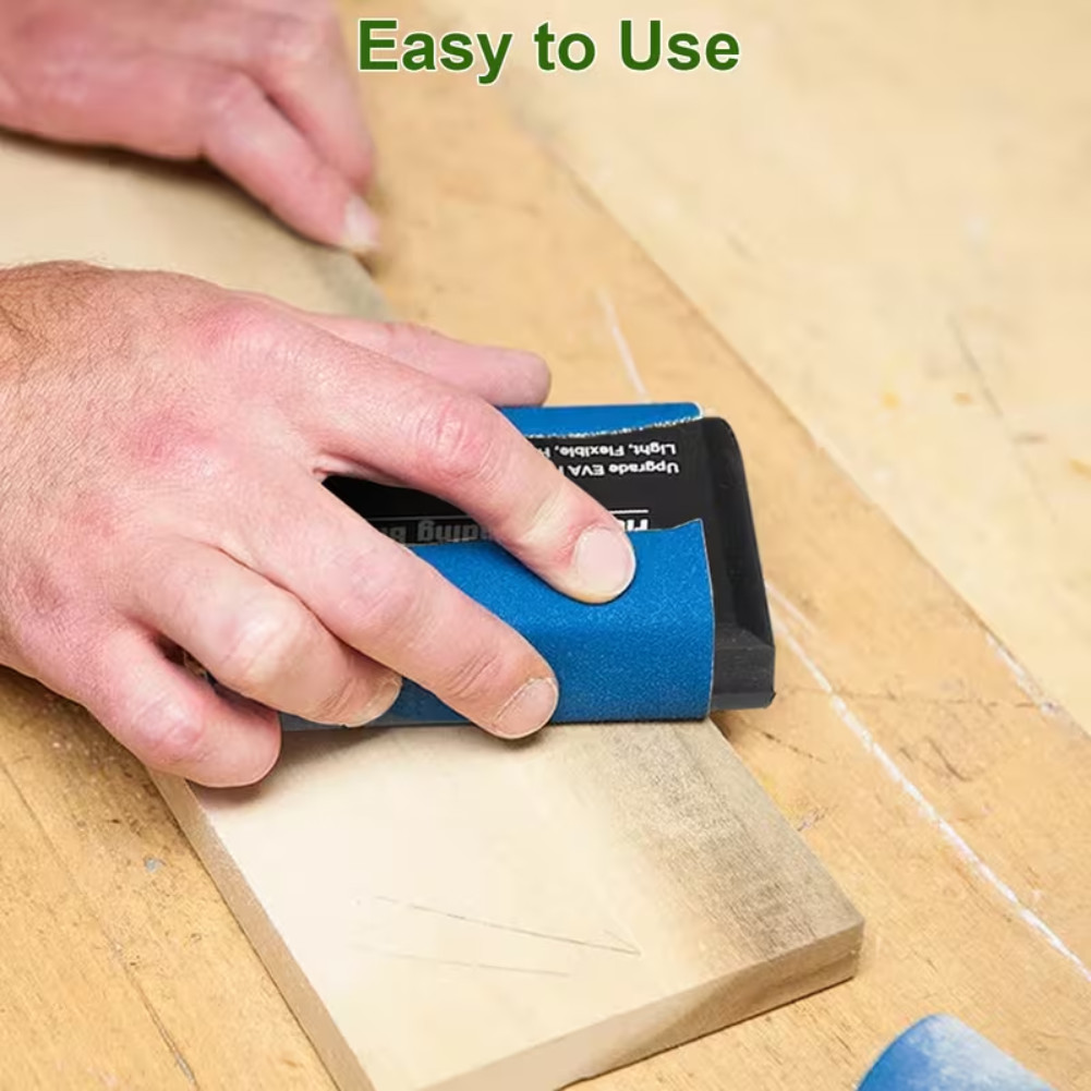 12x Sanding Block Kit Flexible EVA Wet Dry Sanding Blocks for Auto Body Woodwork