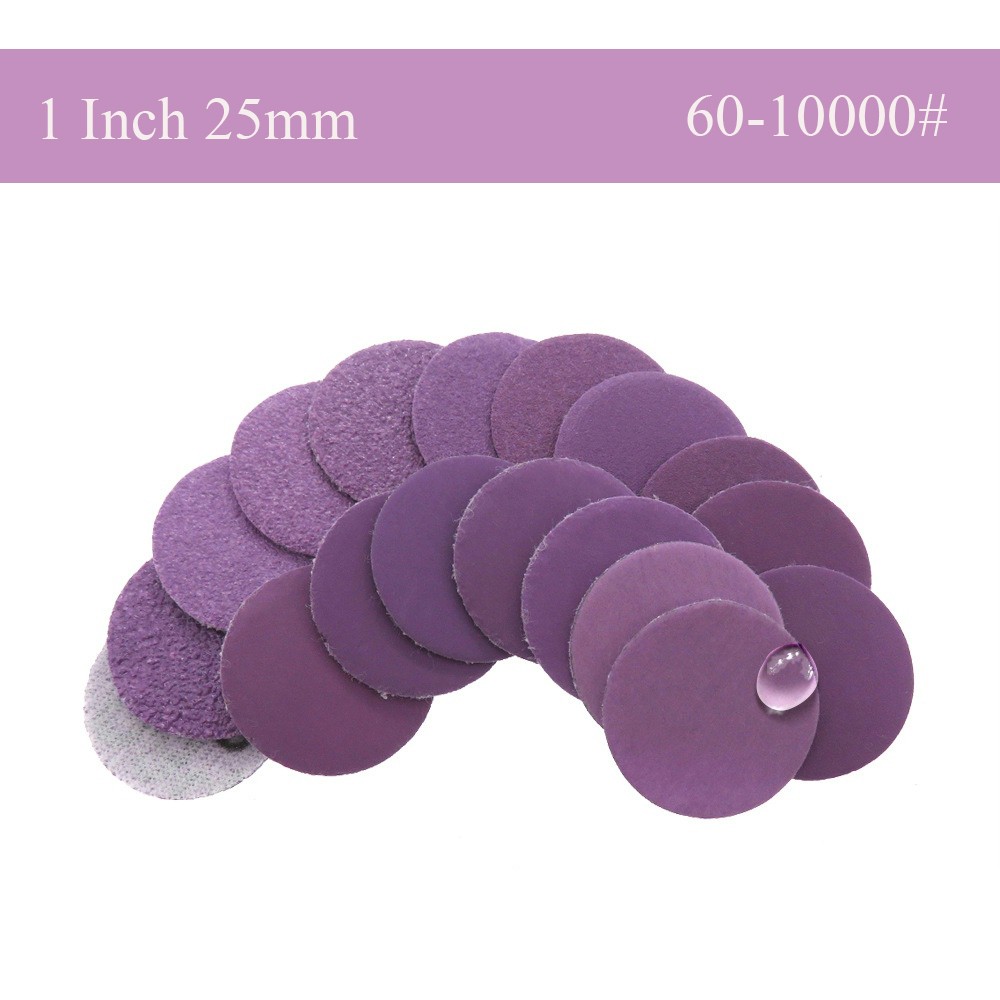 25mm 1 Inch Hook Loop Sanding Discs Pads 60-10000 Grit Round Wet & Dry Sandpaper