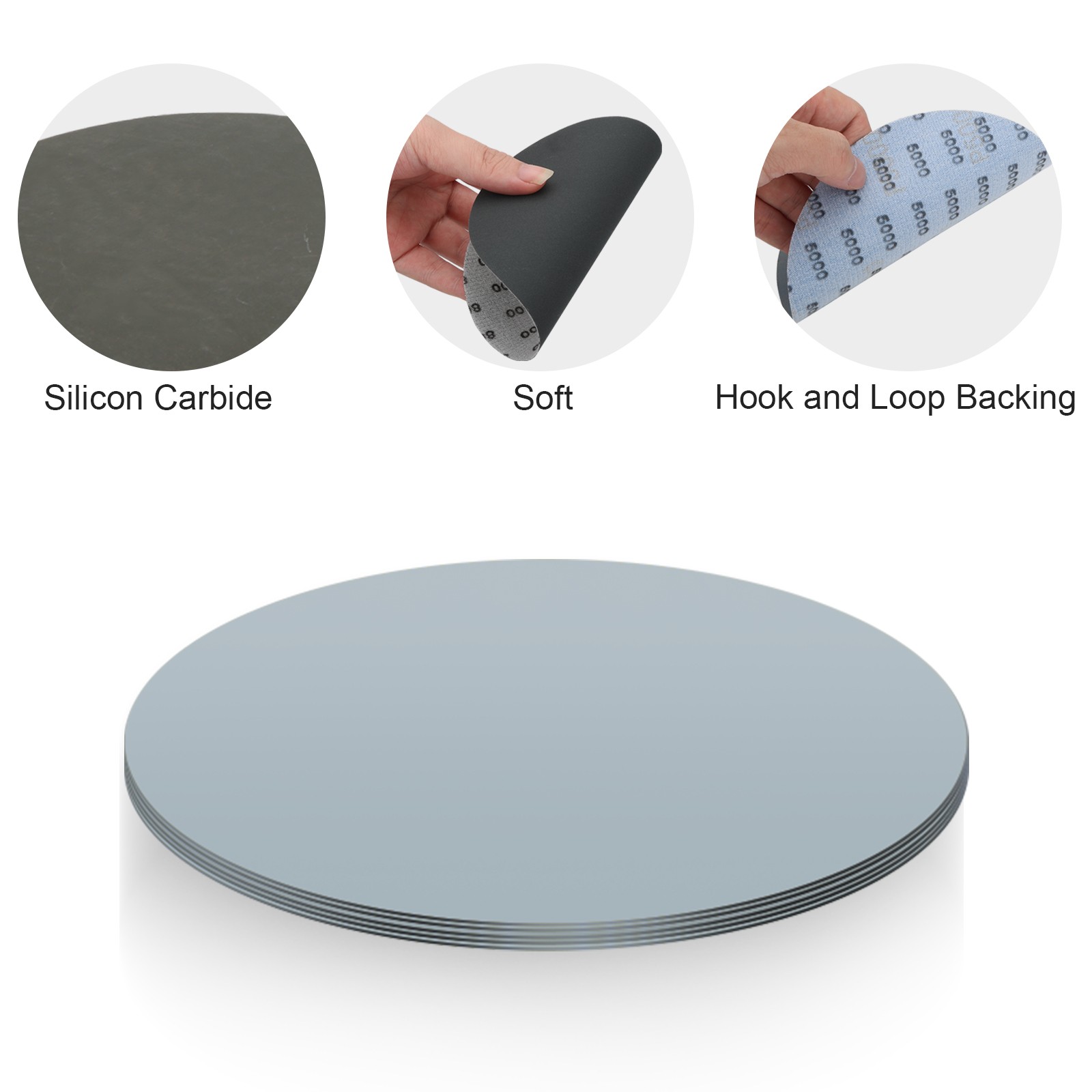 45PCS 6″ Hook & Loop Sandpaper 400-10000 Grit Sanding Disc for Orbital Sander