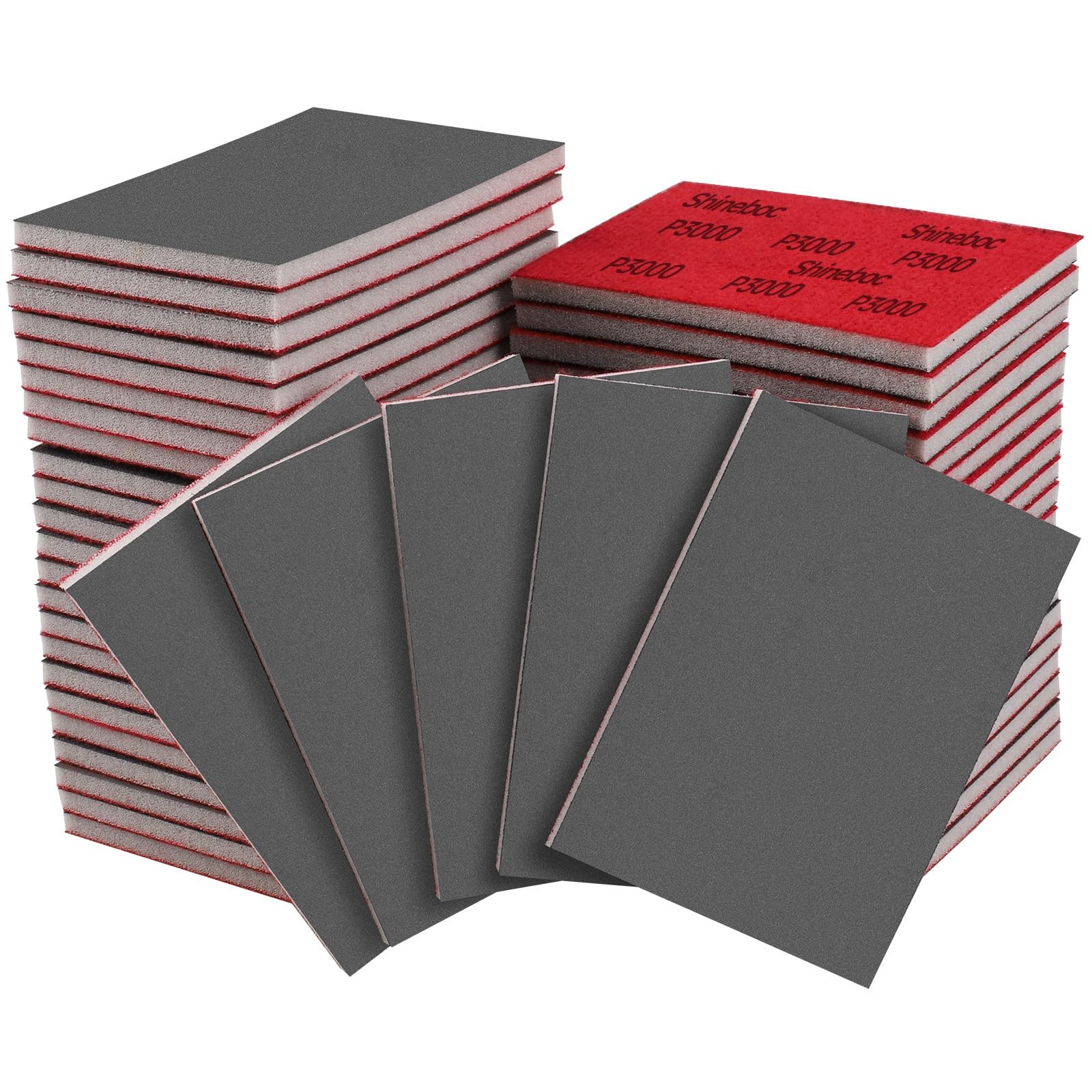 20 PCS 3×4 Inch 3000 Grit Sanding Sponge Pads Soft Foam Hand Wet Dry Block