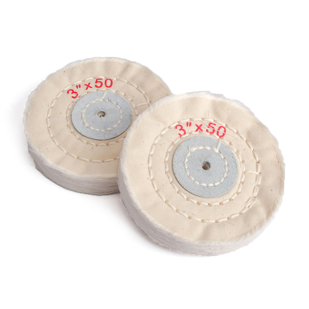 5Pcs 3 Inch Cloth Buffing Polishing Wheel 4mm Arbor For Metal Jewelry Polishing