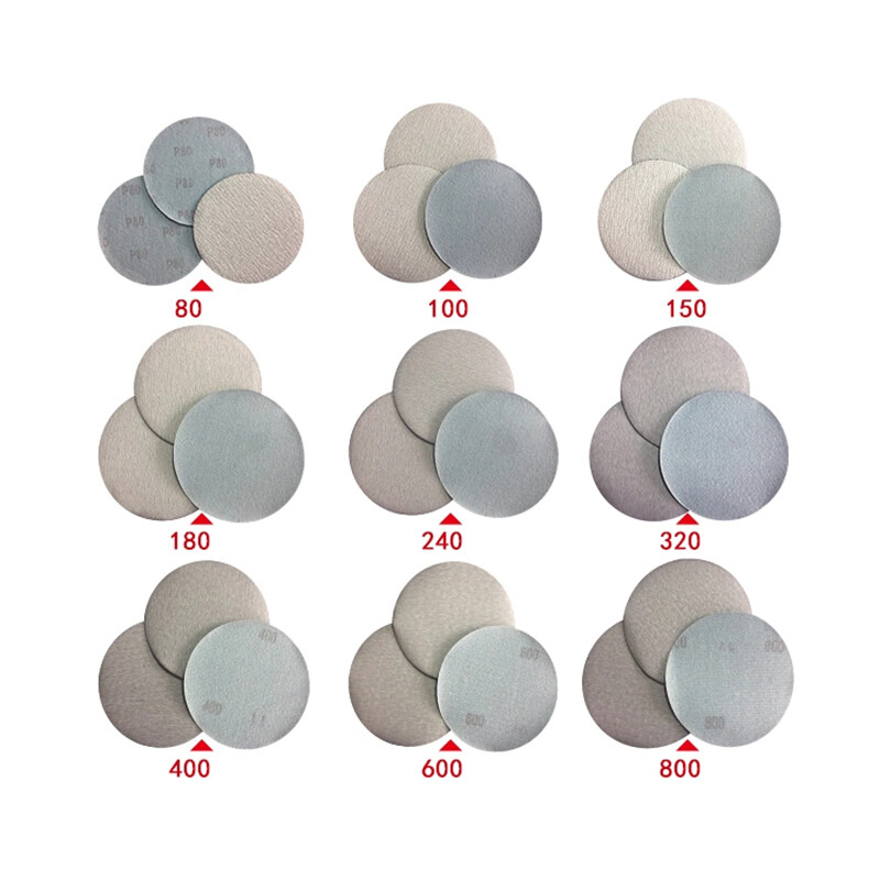5″ 125mm White Dry Sandpaper Sanding Discs Polishing Abrasive Pads 60-1000 Grit
