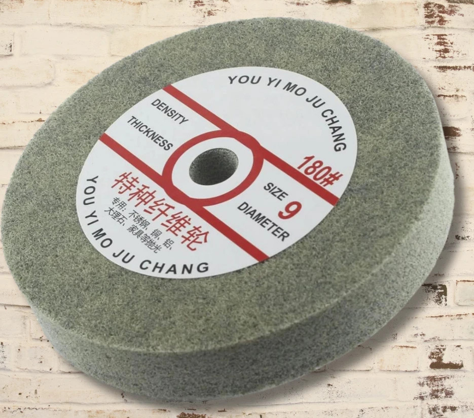 6 Inch Nylon Fiber Buffing Wheel 180 Grit Abrasive Polishing Discs for Bench Gr
