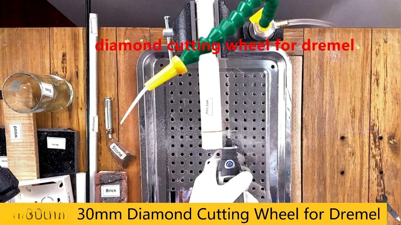10Pcs 30mm(1 – 3/16″) Diamond Cutting Wheels – 1/8″ Shank Rotary Cut-off Discs