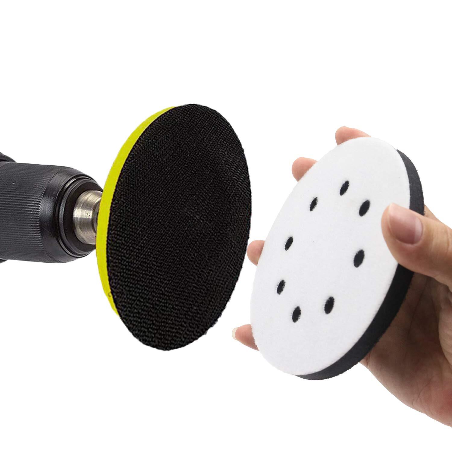 5″ 8 Hole Hook and Loop Soft Sponge Cushion Interface Buffer Pad for Polishing