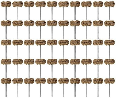 1″ Brown 120 Grit Abrasive Buffing Polishing Wheels Burr, 50 Pack | 1/8″ (3mm) S