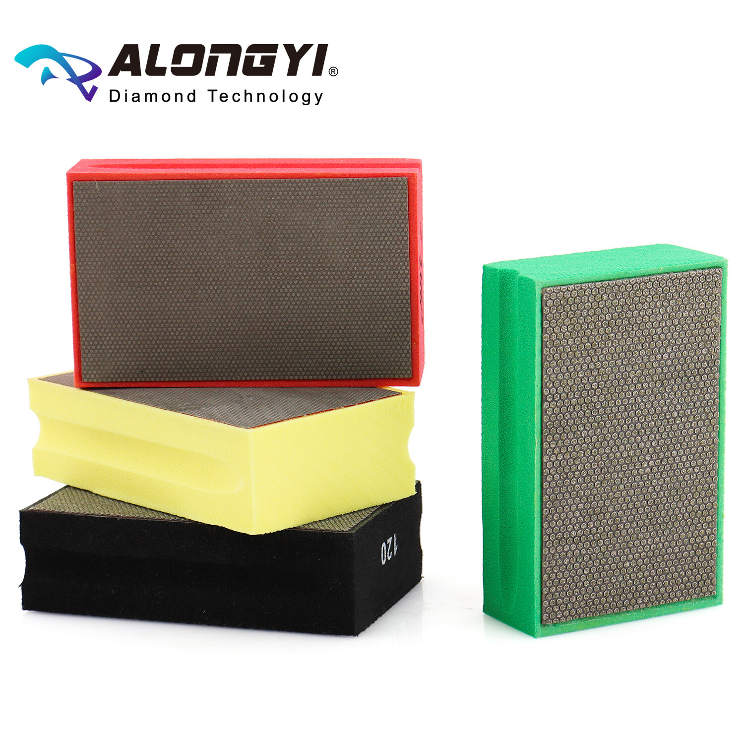 Diamond Hand Polishing Pads Electroplated Sanding Blocks Professional