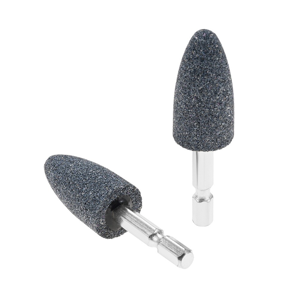 10Pcs Cone Shape Grinding Stone Aluminum Oxide For Die Grinder Other Rotary Tool