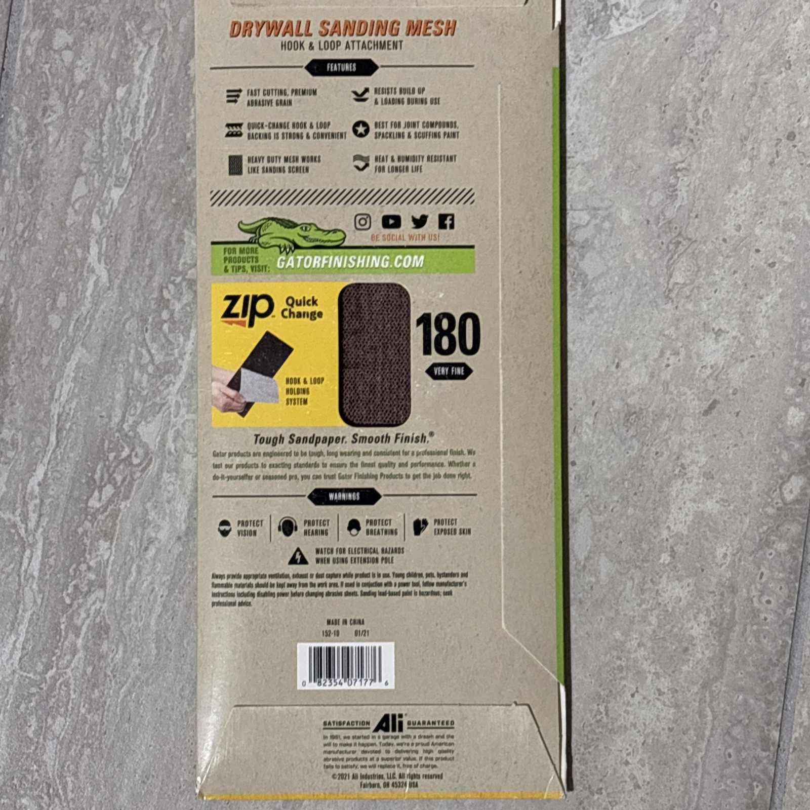 Zip Gator Very Fine 180 Grit Screen Sandpaper L 4 Of Pack 4.5”x10.5”
