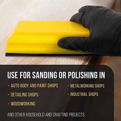 Classic Rectangle Hand Sanding Block Kit – 3 Sizes, Hook & Loop, PSA Adapter – A