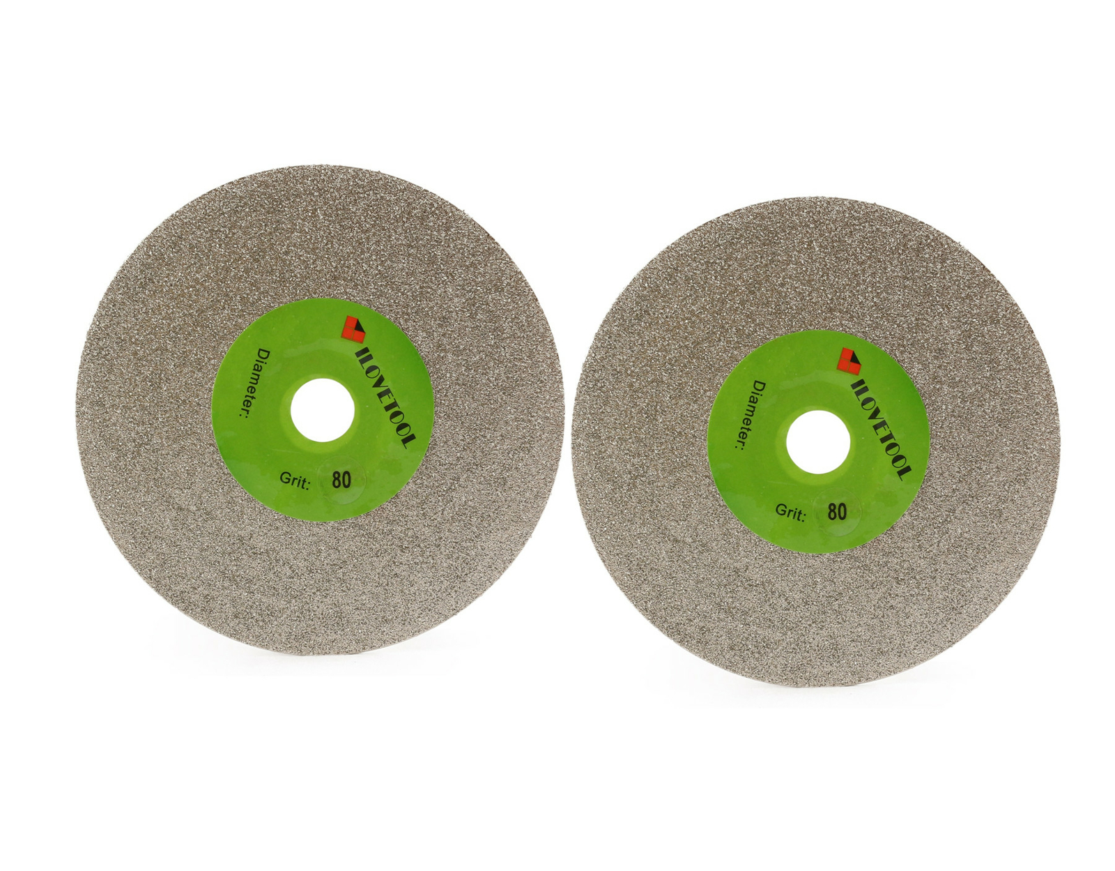 2Pcs 4 inch Diamond Grinding Disc Flat Lap Disk 80 Grit Coarse Stone Tools