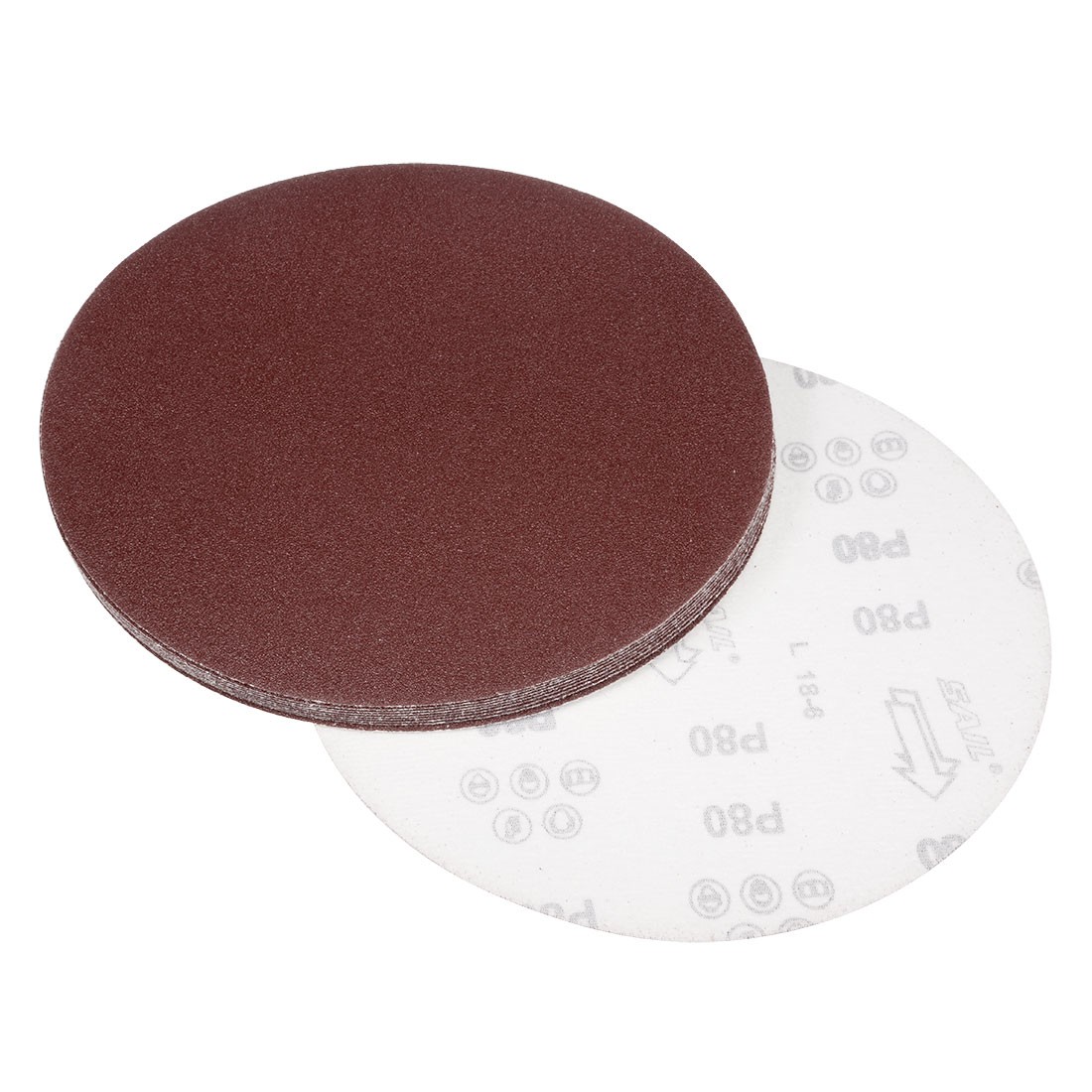 10Pcs 8.5″ Hook and Loop Sanding Disc 80 Grits Flocking Sandpaper