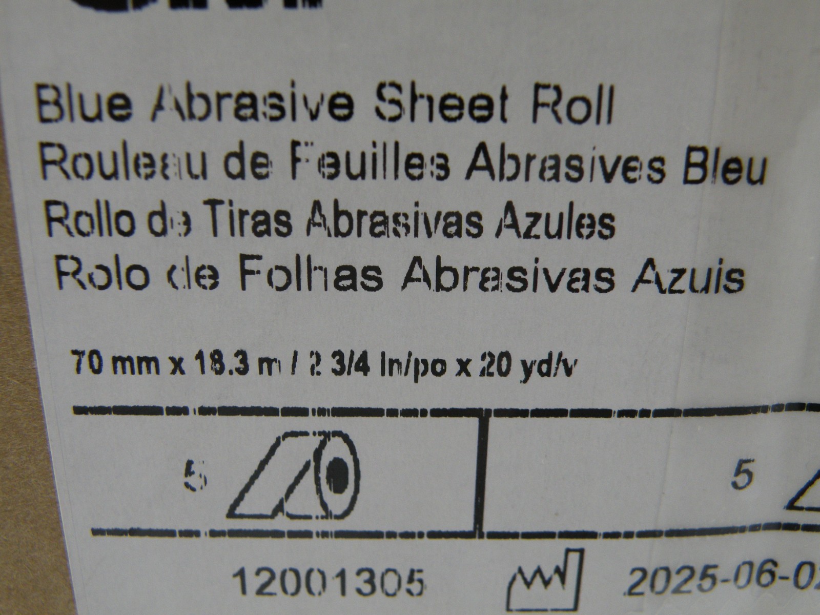 3M 36217 Stikit, 80 Grit Blue Abrasive Sanding Sheet Roll, 2-3/4″ x 20 yd