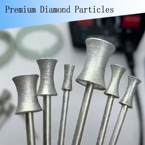 6 Pcs Concave Arc Diamond Burs – Fine Grit Diamond 240# Bracelet Making Burr
