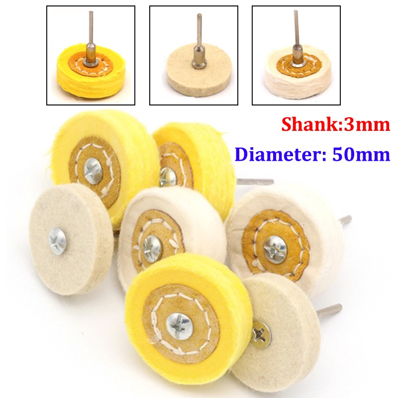T-shaped Cloth Wheel Polishing Wool Wheel With Handle Jade Amber Agate 3mm*50mm