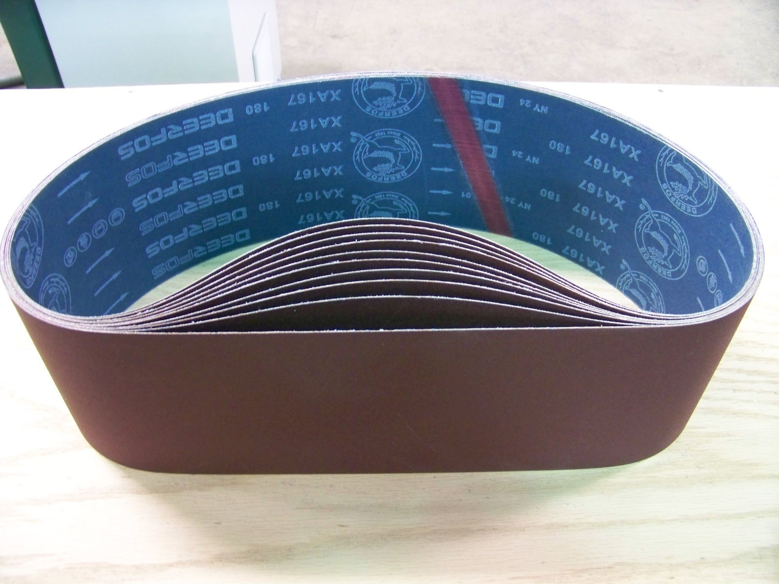 PREMIUM A/O, X-WEIGHT SANDING BELTS 6″ X 89″, 5 – PACK, 80-GRIT