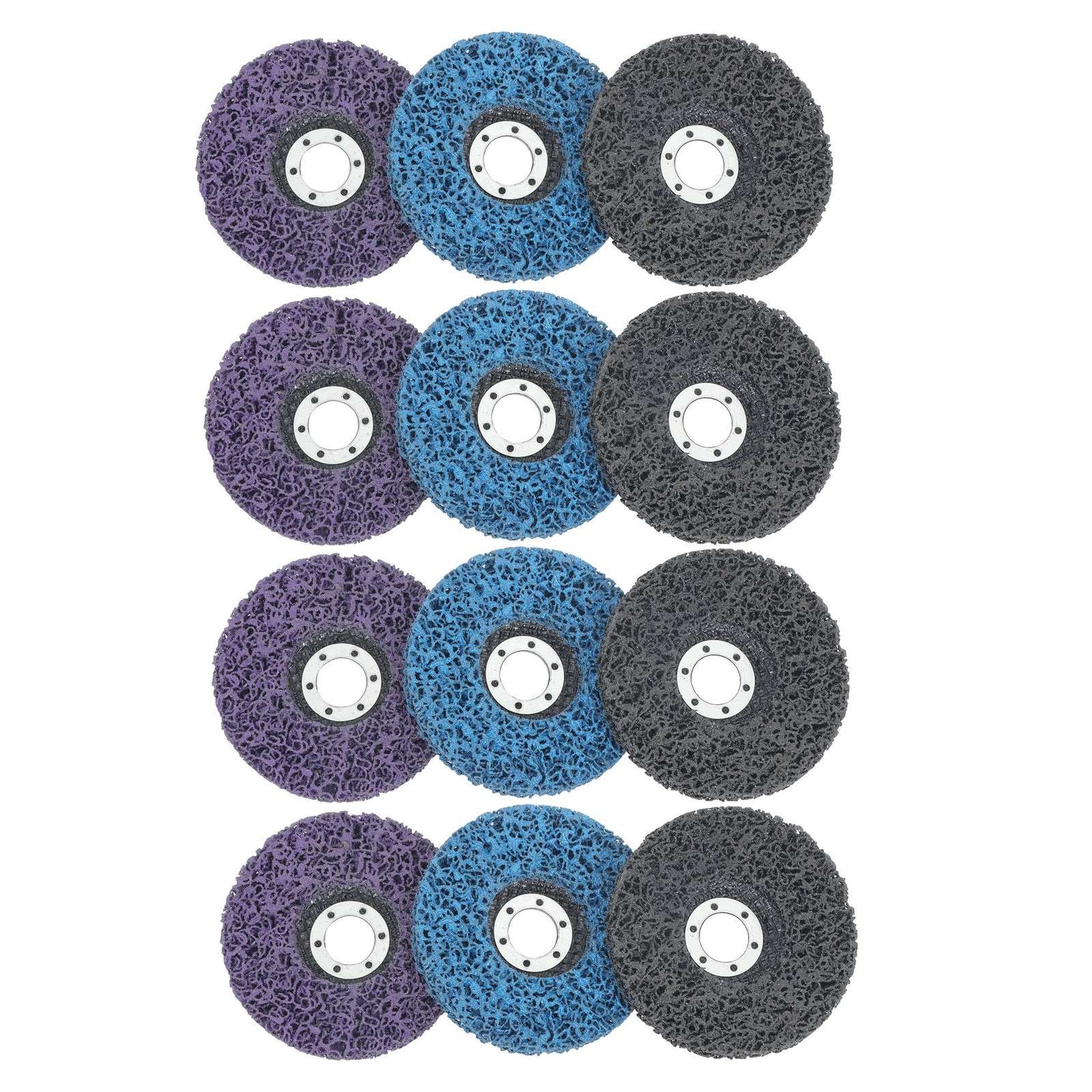 Diamond Grinding Discs 4 pieces each in blue, purple 12 Packs of 4-1/2′ x 7/8′