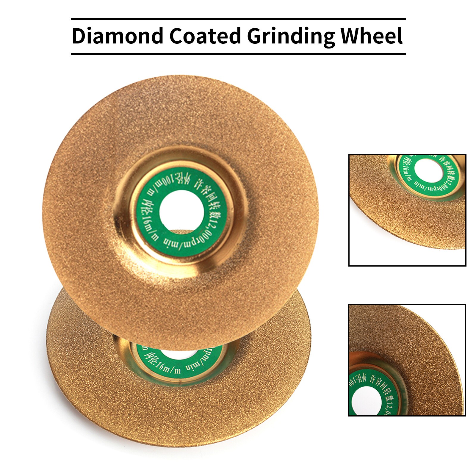 4 Inch Diamond Coated Disc Fit Angle Grinder Stone & Carbide Cutting