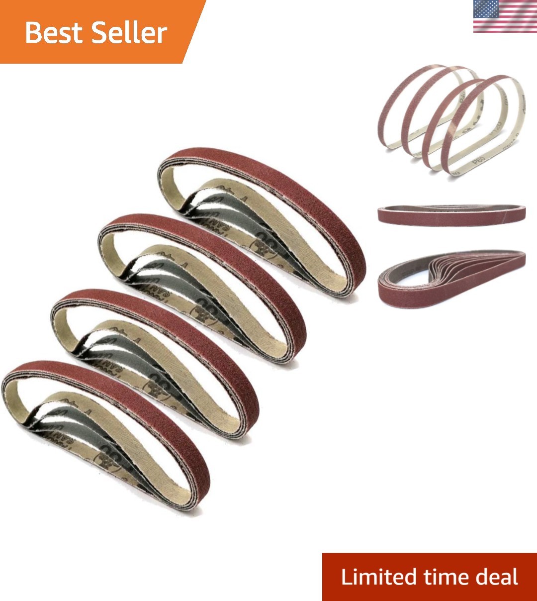 High-Quality 1/2″ x 12″ Sanding Belts – Water Resistant & Long-lasting Grit Set