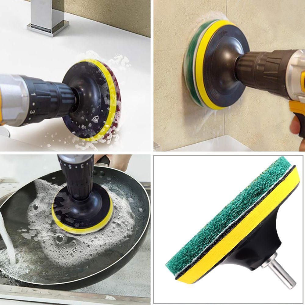 30 Pcs Drill Clean Pad Non-woven Abrasive Sanding Disc Coarse to Fine Change