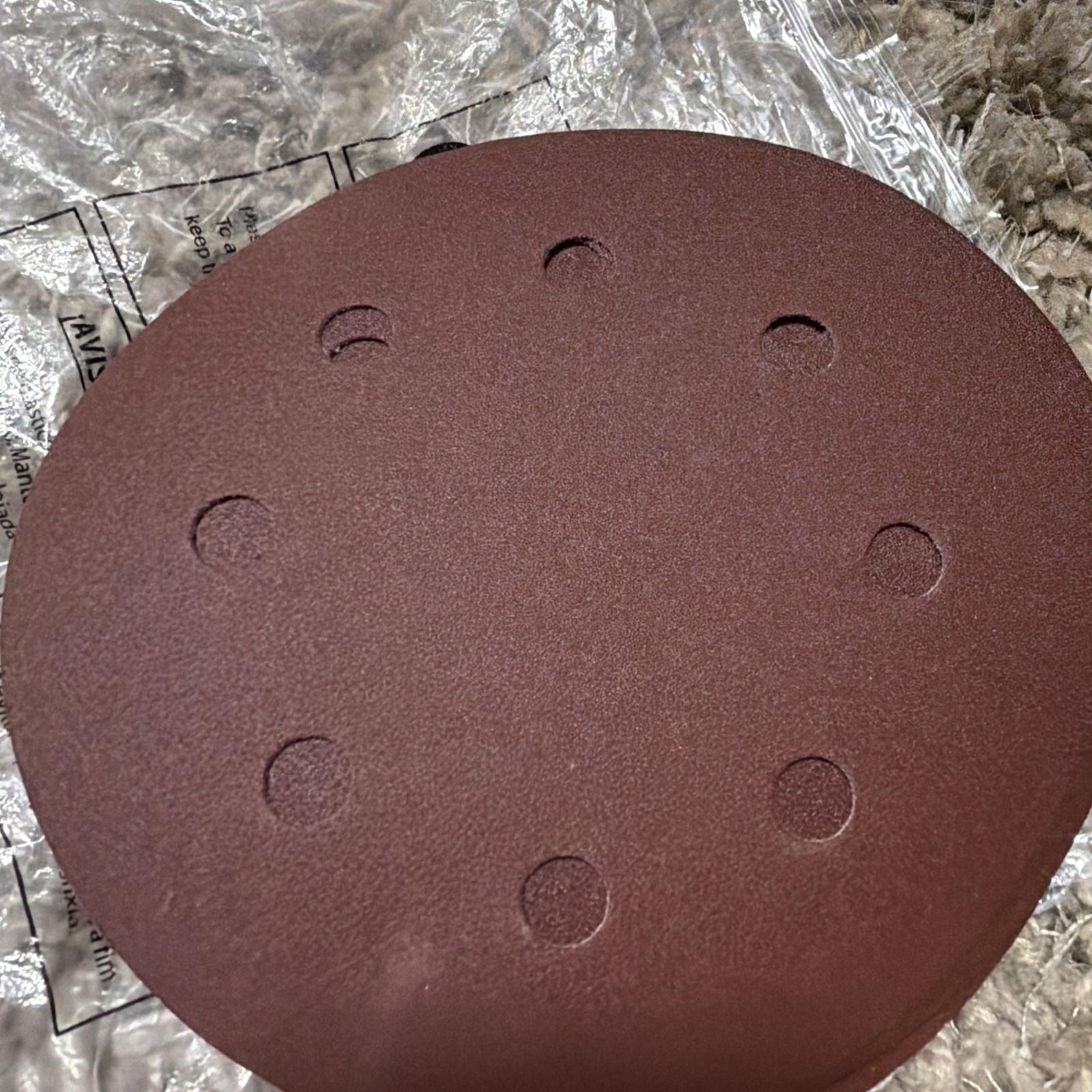 12Pcs 7 Inch 8 Hole Sanding Disc 80 100 120 150 180 240 Grit Flocking Sandpaper