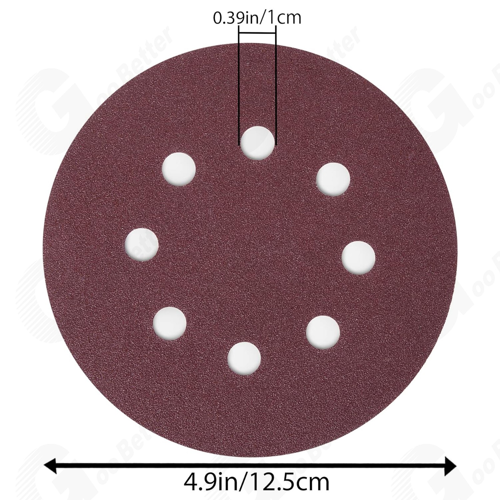 150Pcs 5inch Sanding Discs 40-240 Grit Set Hook Loop 8-Hole Orbital Sander Paper