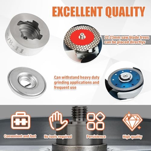 5/8”-11 Thread Adapter with 1Pcs 5/8”-11 Flange 5/8″-11 Adapter & 1PCS Nuts