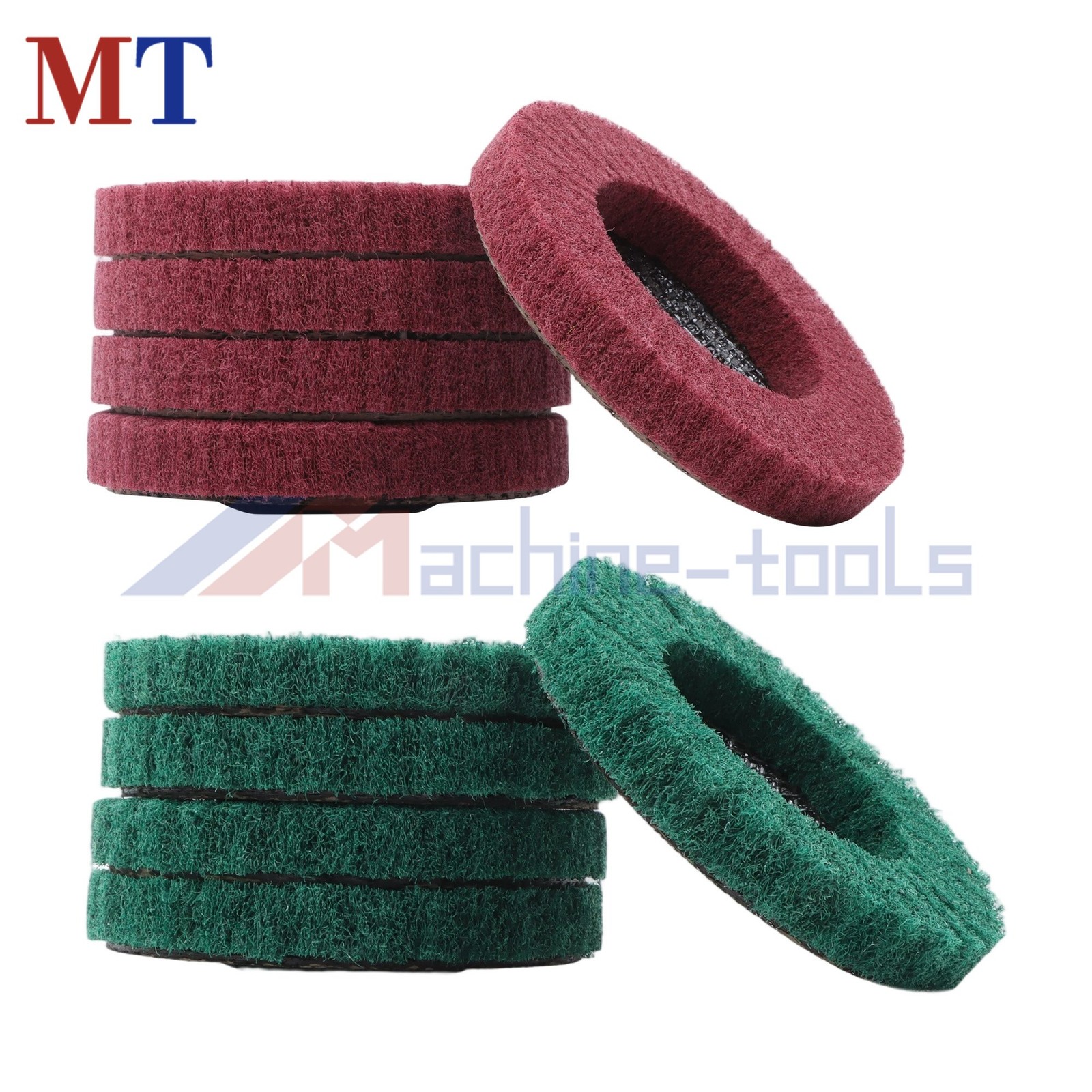10 Pcs 180 & 320 Grit 4-1/2 Inch Scour Flap Discs Scouring Pad Polishing Wheel