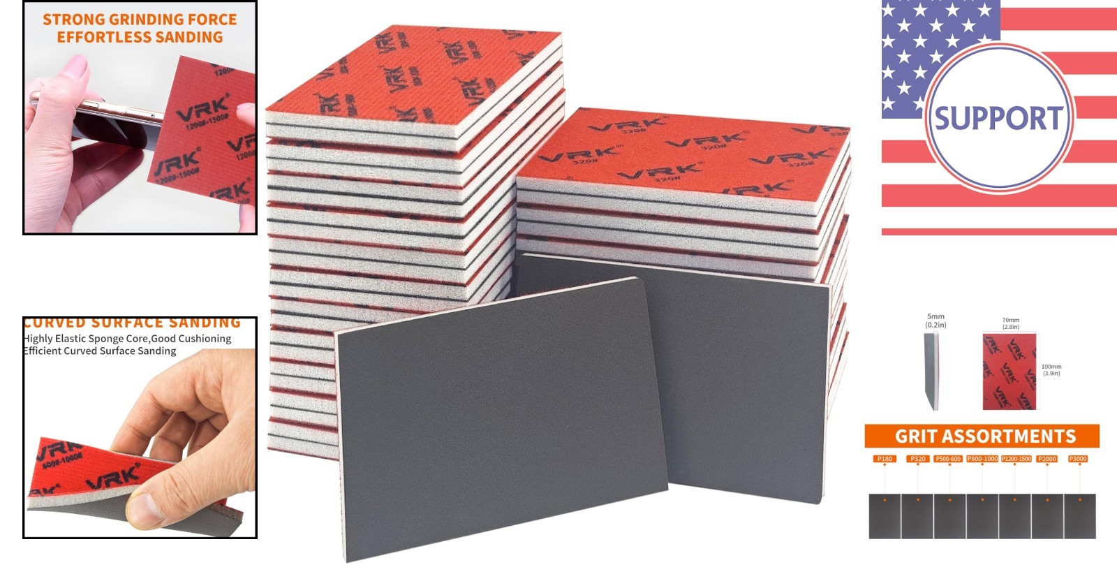 Multi-Purpose Soft Foam Sanding Sponge Kit – 28 Pcs from 180 to 3000 Grit
