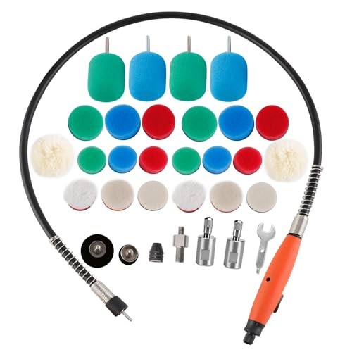 Mini Buffing Polishing Pads, 30Pcs 30Pcs DETAIL POLIHSING SETS + FLEXIBLE SHAFT