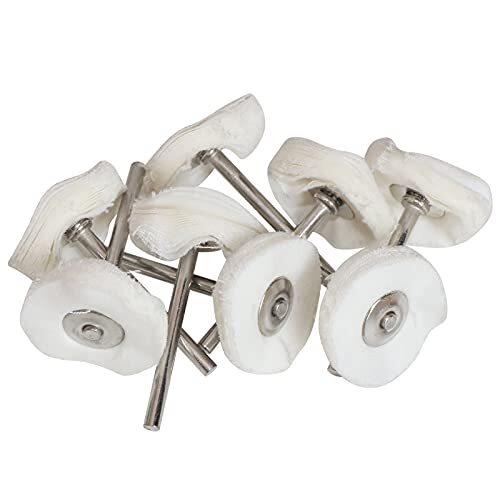 Polishing Buffing Wheel Set, Cotton Mounted 3mm Shank for Rotary Tools 50 Pieces