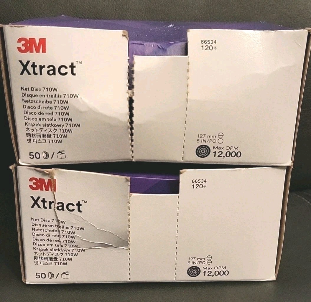Lot Of 2 – 3M Xtract 50ct Net Disc 710W 120+ 5″ Diameter #66534 127mm MaxOPM 12K