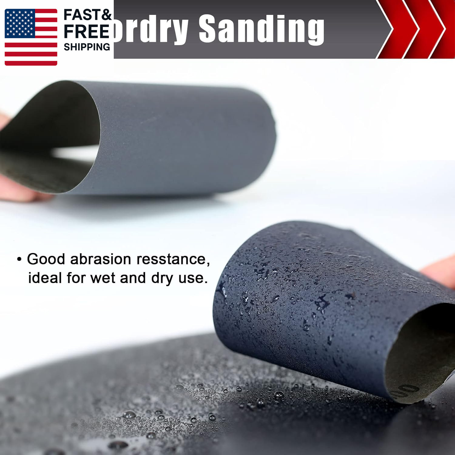 24 Pcs Sandpaper, Wet & Dry Sandpaper Assortment 60/120/320/600/800/1000/1500/25
