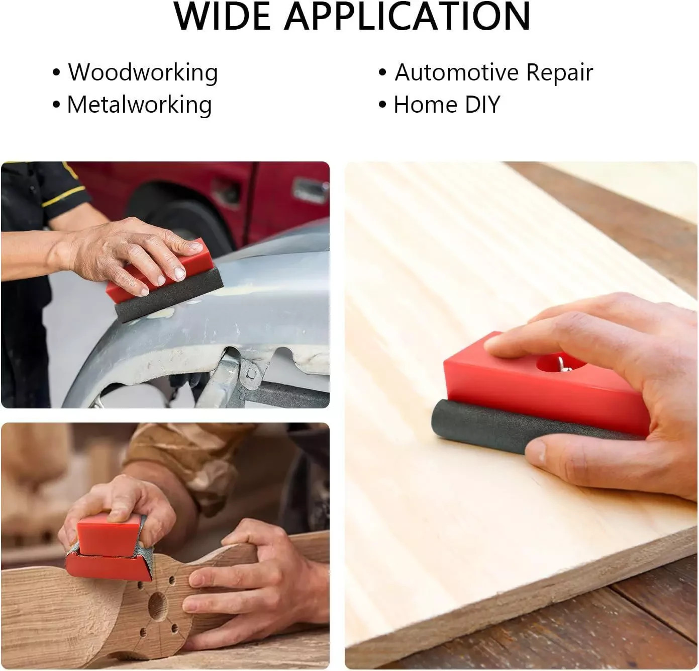 SCOTTCHEN Hand Sanding Blocks Auto Body, 25pcs Sandpaper Woodworking Furniture
