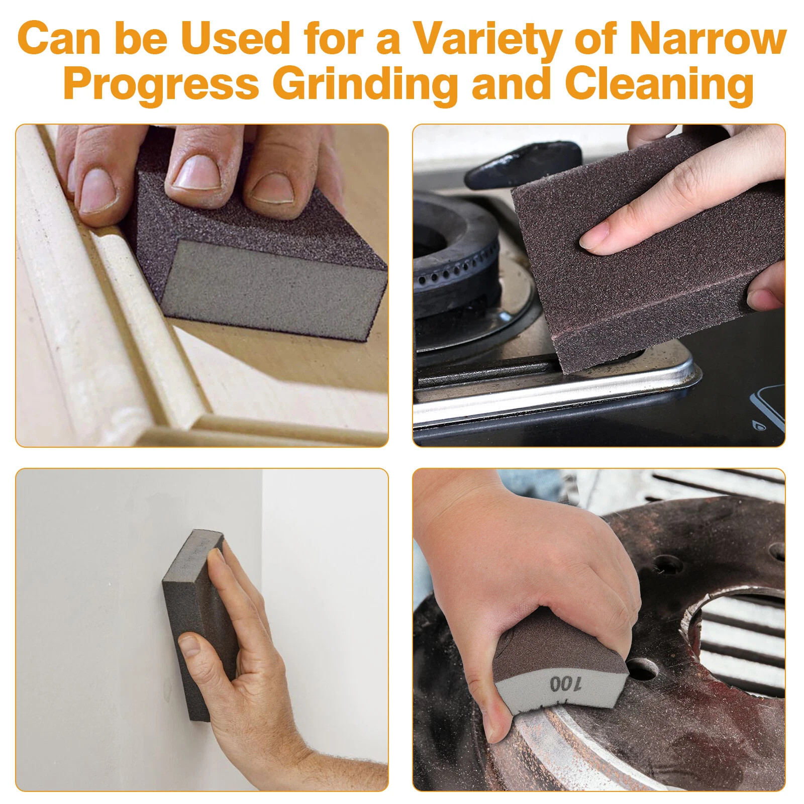 18pcs Drywall Sanding Sponge Set Wet Dry Foam Sand Paper Blocks Pads 60-220 Grit