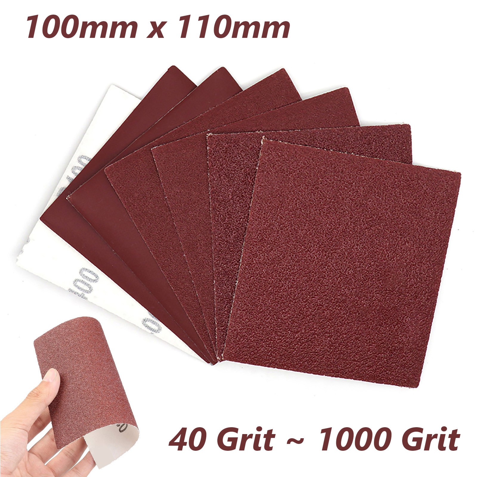 Sandpaper Sanding Sheets Fine Medium Coarse Wood Metal mixed 40 Grit – 1000 Grit